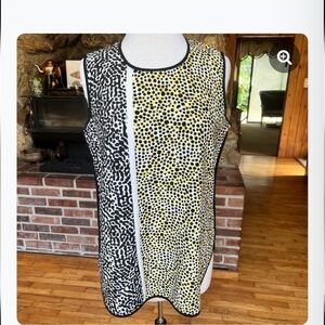 2X Vince Camuto Two-Tone Black and Yellow Tank Top